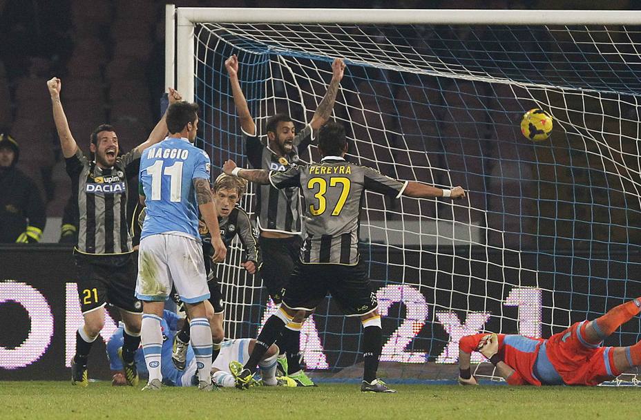 Ma l&#39;Udinese non molla mai, e al 35&#39; della ripresa Basta colpisce ancora:  il definitivo 3-3